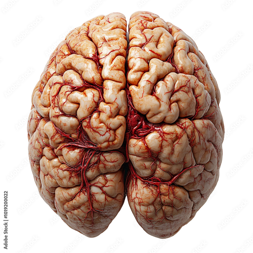 Transparent Background Closeup of Human Brain in PNG Format: A Medical ...