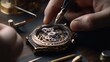 © Serge - A master craftsman in a luxurious atelier, meticulously working on a unique high-end watch