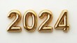 © Johnathan - Golden Symbols Representing the Year 2024 on a Neutral Background Generative AI
