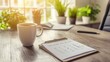 © sutus - Morning Workspace with Calendar and Coffee Cup