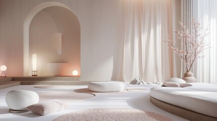 Sticker - Serene Minimalist Interior Design for Relaxation