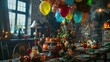 © buraratn - Vibrant Autumn Celebration with Balloons and Decorations