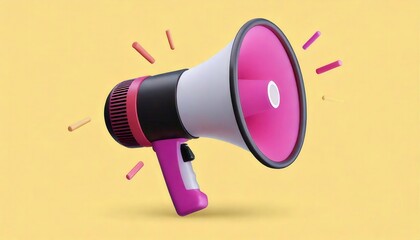 Vibrant and eye catching megaphone in bold colors capturing attention and conveying a powerful message perfect for marketing advertising communication and public announcement concepts