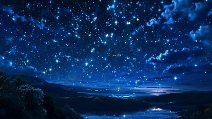 Wall Mural - Twinkling Stars in the Quiet Night