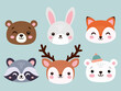 © Mayartlab - Cute winter forest animals flat illustration