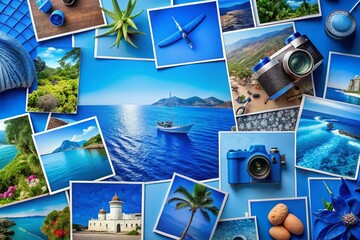 Wall Mural - Vibrant Blue Background for Creative Projects, Website Design, and Graphic Illustrations