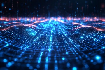 Digital Technology background of data and network
