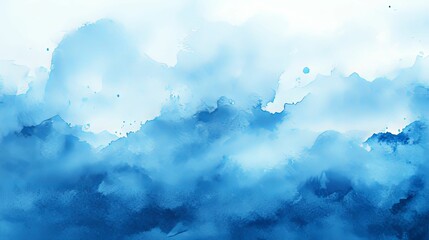  Abstract Blue Watercolor Background with White Splashes