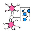 © sevector - neurochemistry neuroscience neurology line icon vector. neurochemistry neuroscience neurology sign. isolated symbol illustration