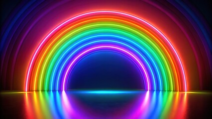 Vibrant neon rainbow background overlay, neon, rainbow, background, colorful, vibrant, overlay, spectrum, glowing