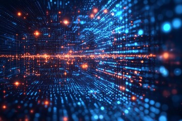 Digital Technology background of data and network