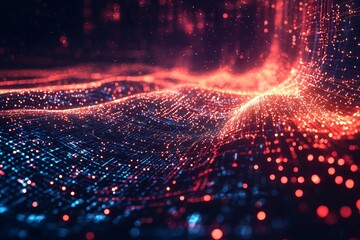Digital Technology background of data and network
