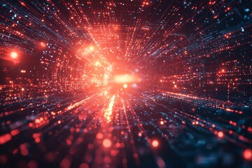Digital Technology background of data and network