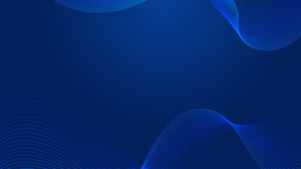 Blue abstract background with wave line