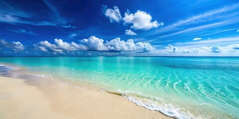 Tranquil sandy beach and turquoise blue ocean waters, beach, ocean, sea, sand, tranquil, serene, peaceful, scenic, view