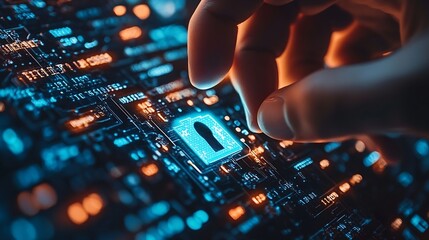 Leinwandbilder - Business person explore the core of cyber security Delve into protection methods cyber threats and bolster cyber security stance Essential for navigating the cyber security age FaaS : Generative AI