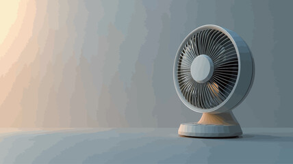 3d rendering of a fan on a gray background. 3d illustration