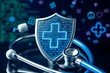 © Ismah Yuni - Digital Healthcare Security Shield With Stethoscope