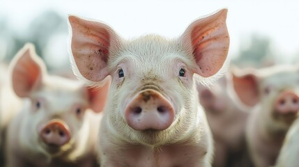 pigs crowded together on a noth carolina hog farm relating to large scale hog farming problems and c