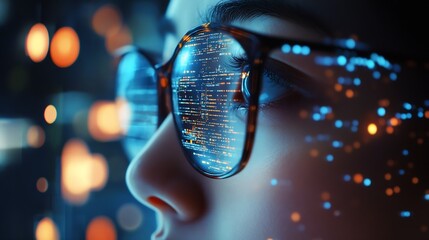 Leinwandbilder - Business analytics using big data and AI technology data mining filtering sorting and clustering insights Data scientist using virtual computer screen to work on machine learning : Generative AI
