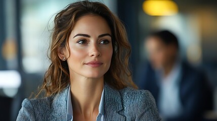 Aufkleber - A mature female executive having presentation with her creative female team at corporate office Senior businesswoman having briefing with with team of experts at boardroom and discussi : Generative AI