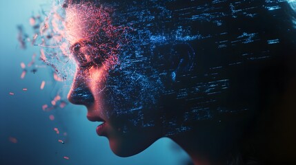 Wall Mural - ai-enhanced video editing concept illustration