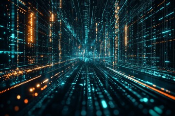 Digital Technology background of data and network