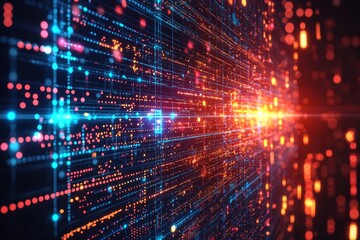 Digital Technology background of data and network