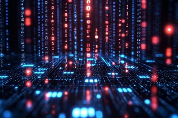 Digital Technology background of data and network