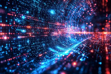 Digital Technology background of data and network