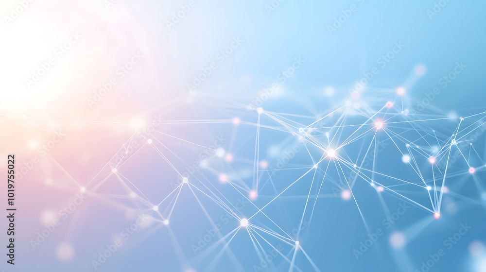 Abstract technology background with network connection lines and dots ...