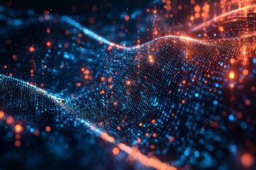 Digital Technology background of data and network