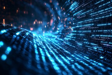 Digital Technology background of data and network