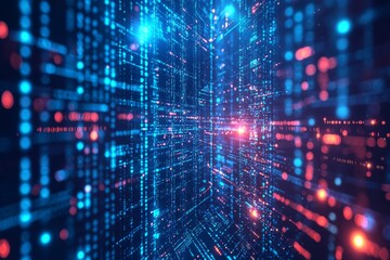 Digital Technology background of data and network