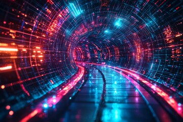 Digital Technology background of data and network