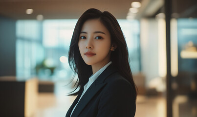 beautiful korean professional business woman manager pretty asian secretary