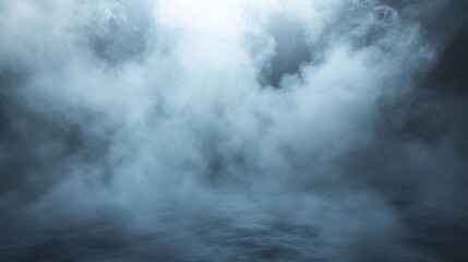 Wall Mural - Smoke black ground fog cloud floor mist background 