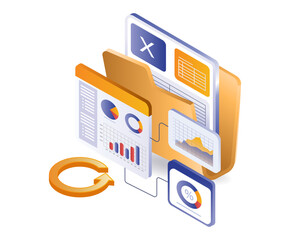 Wall Mural - data analysis processing graphics