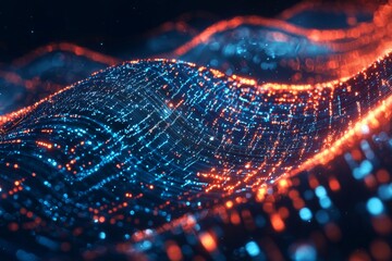 Digital Technology background of data and network
