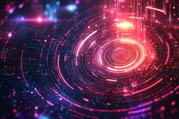 Digital Technology background of data and network