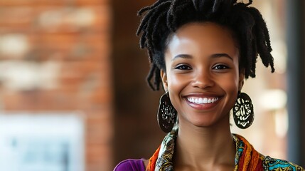 Smiling Person in Natural Light Portrait