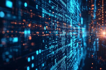 Digital Technology background of data and network