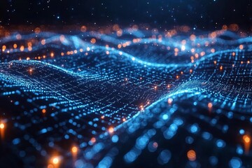 Digital Technology background of data and network