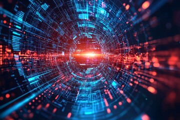 Digital Technology background of data and network