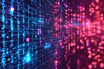 Digital Technology background of data and network