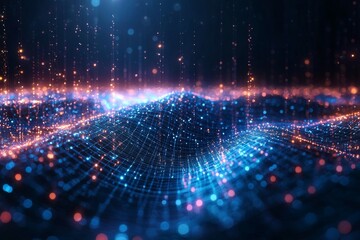 Digital Technology background of data and network