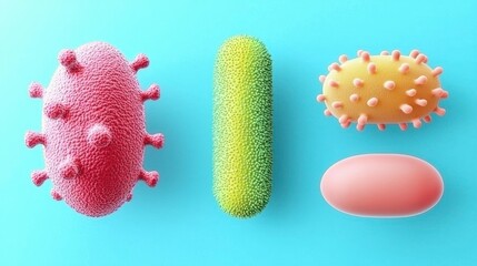 Aufkleber - Microscopic Viruses and Bacteria Collection Set Explore the Hidden World of Microorganisms