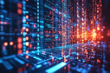 Digital Technology background of data and network