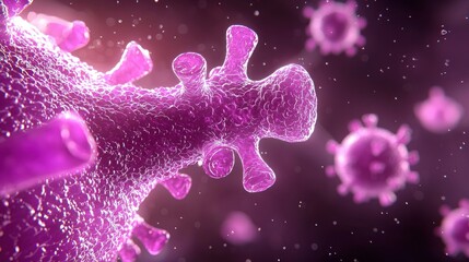 Aufkleber - Exploring the Intricate Structures of Viruses Under the Microscope A Closer Look at Viral Biology