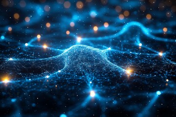 Digital Technology background of data and network